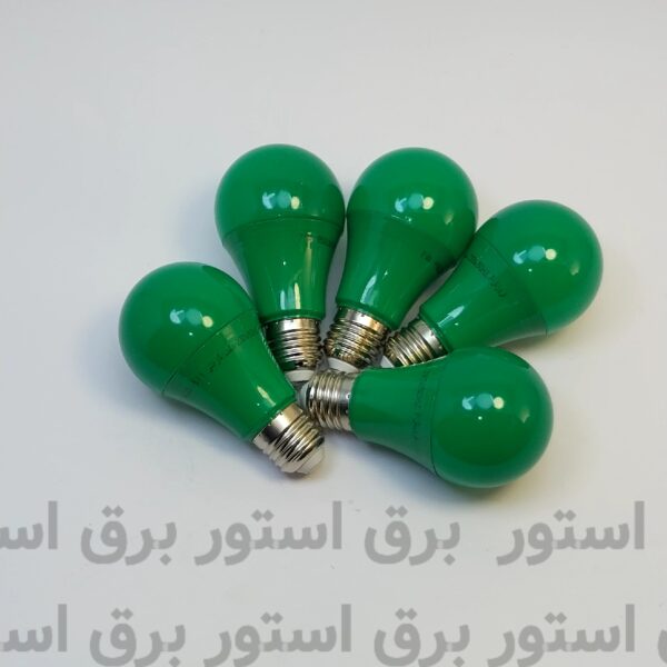 لامپ ال ای دی رنگی سبز بسته 5عددی